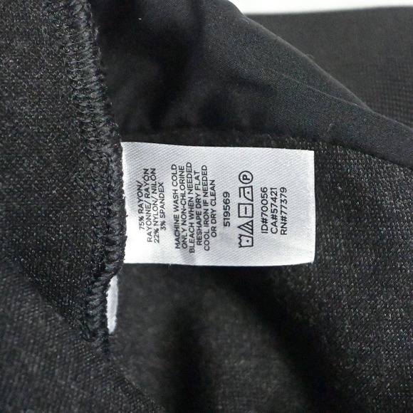 Ann Taylor 4 Gray Windowpane Side Zip Ponte Skinny Stretch Dress Pants - Picture 4 of 7